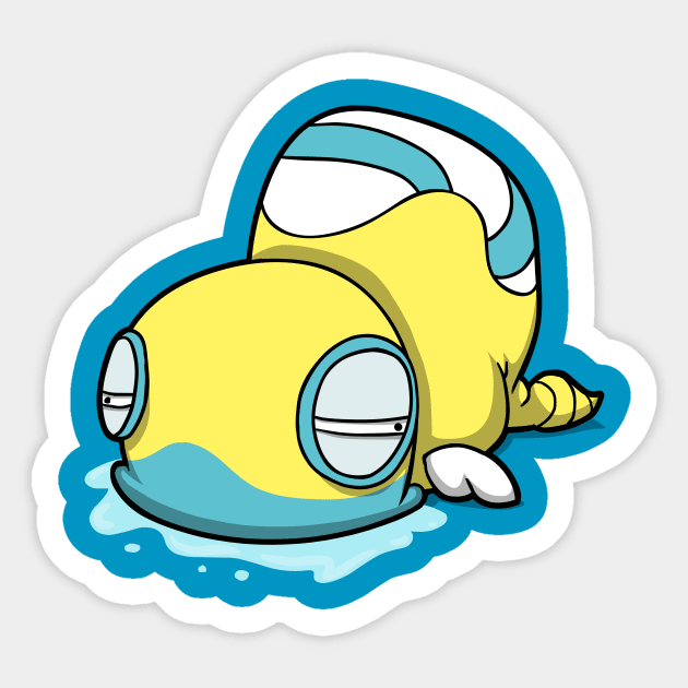 Drooly Snake Slug thing Sticker by Aniforce